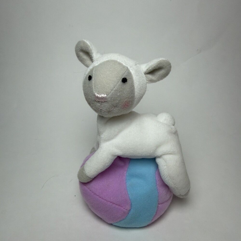 Dakin Plush Lamb Pastel Easter Toy Bean Bottom 5 inch
